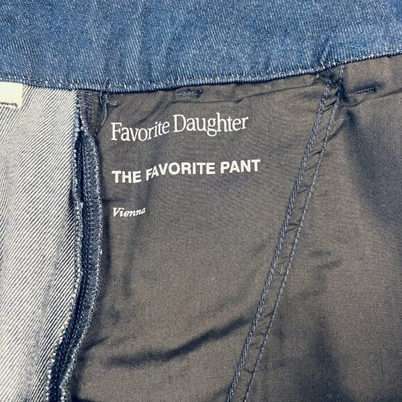 Favorite Daughter Vienna Wide Leg Pants Size 14 Dark Wash Denim High Rise Cotton - Picture 11 of 13